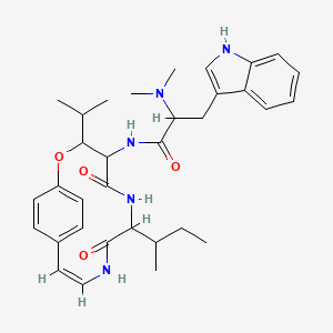 molecular formula C33H43N5O4 B1233312 Discarine A CAS No. 36211-12-8