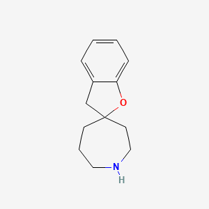 molecular formula C13H17NO B12333199 spiro[3H-1-benzofuran-2,4'-azepane] 