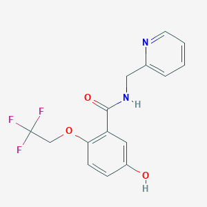 5-Hydroxy-N-[(pyridin-2-yl)methyl]-2-(2,2,2-trifluoroethoxy)benzamide