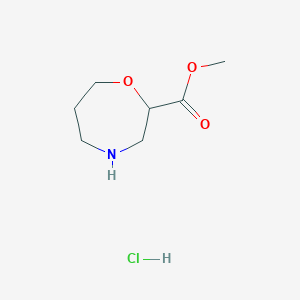 molecular formula C7H14ClNO3 B12333365 Methyl 1,4-Oxazepane-2-carboxylate Hydrochloride CAS No. 2070896-56-7