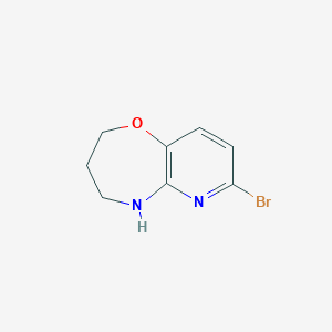 molecular formula C8H9BrN2O B12333434 7-Bromo-2,3,4,5-tetrahydropyrido[3,2-b][1,4]oxazepine 