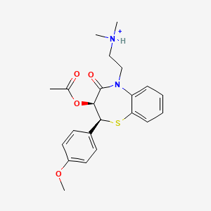 molecular formula C22H27N2O4S+ B1233347 Diltiazem(1+) 