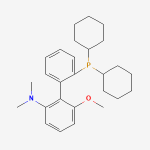 molecular formula C27H38NOP B12333485 2'-(dicyclohexylphosphino)-6-methoxy-N,N-dimethylbiphenyl-2-amine 