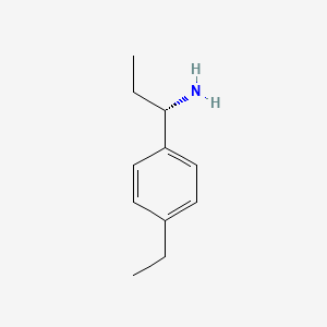 molecular formula C11H17N B12333511 (S)-1-(4-Ethylphenyl)propan-1-amine 