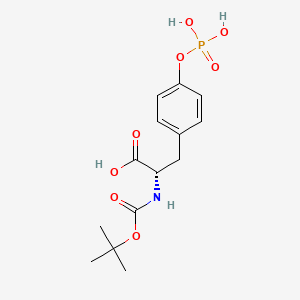 molecular formula C14H20NO8P B12333531 (2S)-2-[(2-methylpropan-2-yl)oxycarbonylamino]-3-(4-phosphonooxyphenyl)propanoic acid 