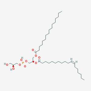 molecular formula C40H77O10P B1233364 (1R)-2-{[{[(2S)-2,3-Dihydroxypropyl]oxy}(hydroxy)phosphoryl]oxy}-1-[(palmitoyloxy)methyl]ethyl (11E)-octadec-11-enoate 