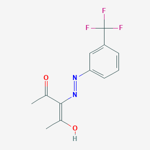 molecular formula C12H11F3N2O2 B12333695 2,3,4-pentanetrione 3-{N-[3-(trifluoromethyl)phenyl]hydrazone} 