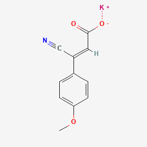 molecular formula C11H8KNO3 B12333796 potassium (2Z)-3-cyano-3-(4-methoxyphenyl)prop-2-enoate 