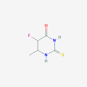 molecular formula C5H7FN2OS B12333808 5-Fluoro-2-mercapto-6-methylpyrimidin-4-ol 