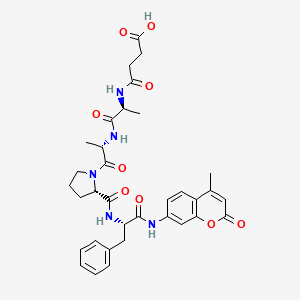 molecular formula C34H39N5O9 B1233385 Suc-AAPF-AMC CAS No. 88467-45-2
