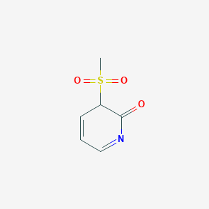molecular formula C6H7NO3S B12333871 3-methylsulfonyl-3H-pyridin-2-one 