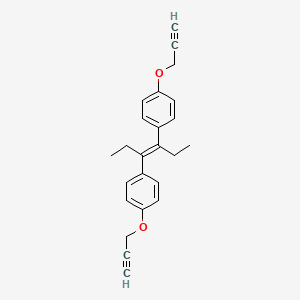 molecular formula C24H24O2 B1233397 alpha,alpha'-Diethyl-4,4'-bis(2-propynyloxy)stilbene 
