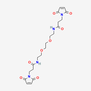 molecular formula C20H26N4O8 B12333974 N,N'-((Ethane-1,2-diylbis(oxy))bis(ethane-2,1-diyl))bis(3-(2,5-dioxo-2,5-dihydro-1H-pyrrol-1-yl)propanamide) 
