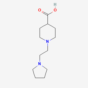 molecular formula C12H22N2O2 B12334016 1-(2-(Pyrrolidin-1-yl)ethyl)piperidine-4-carboxylic acid 