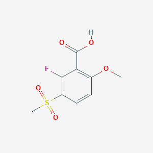 molecular formula C9H9FO5S B12334133 2-Fluoro-6-methoxy-3-(methylsulfonyl)benzoic Acid CAS No. 2006277-17-2