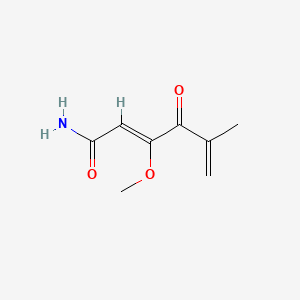 molecular formula C8H11NO3 B1233416 (2Z)-3-methoxy-5-methyl-4-oxohexa-2,5-dienamide CAS No. 34138-28-8