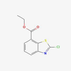 molecular formula C10H8ClNO2S B12334187 Ethyl 2-chlorobenzo[d]thiazole-7-carboxylate CAS No. 1620128-74-6
