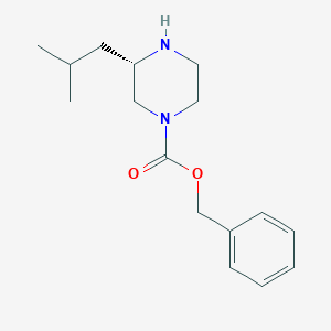 molecular formula C16H24N2O2 B12334265 benzyl (3S)-3-(2-methylpropyl)piperazine-1-carboxylate 