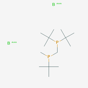 molecular formula C14H32B2P2 B12334300 Boron,[m-[bis(1,1-dimethylethyl)[[(R)-(1,1-dimethylethyl)methylphosphino-kP]methyl]phosphine-kP]]hexahydrodi- 