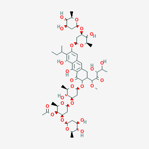 molecular formula C56H82O25 B1233431 Durhamycin B 