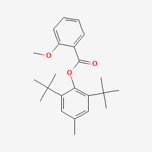 molecular formula C23H30O3 B12334314 Benzoic acid, 2-methoxy-, 2,6-bis(1,1-dimethylethyl)-4-methylphenyl ester 