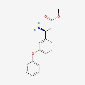 molecular formula C16H17NO3 B12334381 Benzenepropanoicacid,-amino-3-phenoxy-,methylester,(S)- CAS No. 460039-77-4