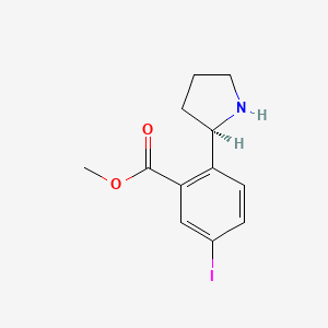 molecular formula C12H14INO2 B12334392 (R)-methyl 5-iodo-2-(pyrrolidin-2-yl)benzoate CAS No. 1217615-09-2