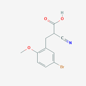 molecular formula C11H10BrNO3 B12334409 3-(5-Bromo-2-methoxyphenyl)-2-cyanopropionic Acid CAS No. 2044707-19-7
