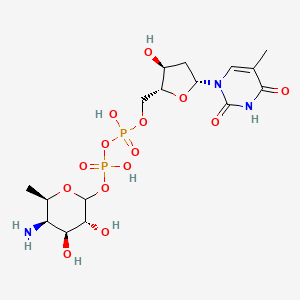 molecular formula C16H27N3O14P2 B1233442 dTDP-4-amino-4,6-dideoxy-D-galactose 