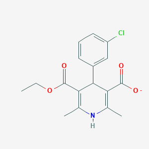 molecular formula C17H17ClNO4- B12334430 4-(3-Chlorophenyl)-5-ethoxycarbonyl-2,6-dimethyl-1,4-dihydropyridine-3-carboxylate 