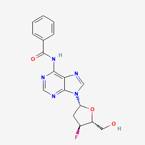 molecular formula C17H16FN5O3 B12334440 N6-Benzoyl-3'-fluoro-2',3'-dideoxyadenosine 