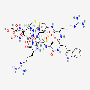 molecular formula C52H78N20O15S4 B12334448 H-Gly-Cys(1)-Cys(2)-Ser-Asp-Pro-Arg-Cys(1)-Ala-Trp-Arg-Cys(2)-NH2 