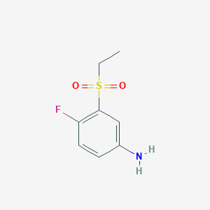 molecular formula C8H10FNO2S B12334465 3-(Ethanesulfonyl)-4-fluoroaniline 