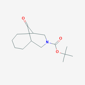 molecular formula C14H23NO3 B12334497 10-Oxo-8-aza-bicyclo[4.3.1]decane-8-carboxylic acid tert-butyl ester CAS No. 512822-20-7
