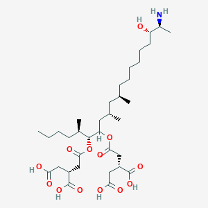 molecular formula C35H61NO13 B12334532 (2R)-2-[2-[(5R,6R,9S,11R,18S,19S)-19-amino-6-[(3R)-3,4-dicarboxybutanoyl]oxy-18-hydroxy-5,9,11-trimethylicosan-7-yl]oxy-2-oxoethyl]butanedioic acid 