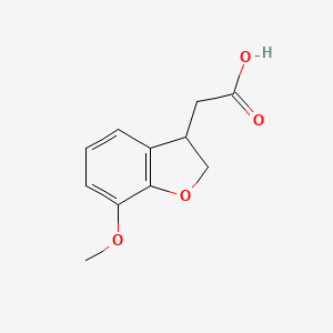 molecular formula C11H12O4 B12334607 7-Methoxy-2,3-dihydrobenzofuran-3-acetic acid CAS No. 93198-73-3