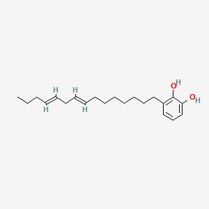 molecular formula C21H32O2 B1233461 1,2-Benzenediol, 3-(8Z,11Z)-8,11-pentadecadienyl- CAS No. 492-91-1