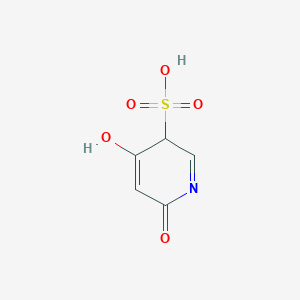 molecular formula C5H5NO5S B12334673 3-Pyridinesulfonic acid, 1,6-dihydro-4-hydroxy-6-oxo- 