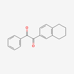 molecular formula C18H16O2 B12334684 1-Phenyl-2-(5,6,7,8-tetrahydronaphthalen-2-yl)ethane-1,2-dione CAS No. 65614-76-8