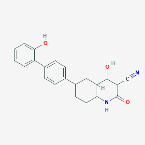 molecular formula C22H22N2O3 B12334700 4-hydroxy-6-[4-(2-hydroxyphenyl)phenyl]-2-oxo-1H-quinoline-3-carbonitrile 