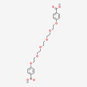 molecular formula C24H30O10 B12334730 4,4'-(3,6,9,12-Tetraoxatetradecane-1,14-diylbis(oxy))dibenzoic acid CAS No. 159064-78-5