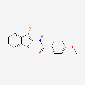 molecular formula C16H12BrNO3 B12334748 N-(3-Bromobenzofuran-2-yl)-4-methoxybenzamide 