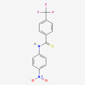 molecular formula C14H9F3N2O2S B12334753 N-(4-Nitrophenyl)-4-(trifluoromethyl)benzothioamide 