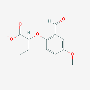molecular formula C12H13O5- B12334775 Ethyl(2-formyl-4-methoxyphenoxy)acetate 