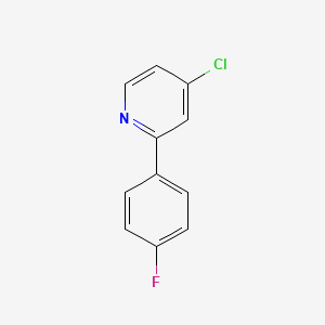 molecular formula C11H7ClFN B12334786 4-Chloro-2-(4-fluorophenyl)pyridine CAS No. 847226-01-1