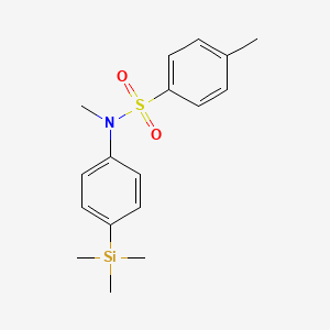 molecular formula C17H23NO2SSi B12334815 N,4-Dimethyl-N-[4-(trimethylsilyl)phenyl]benzenesulfonamide 