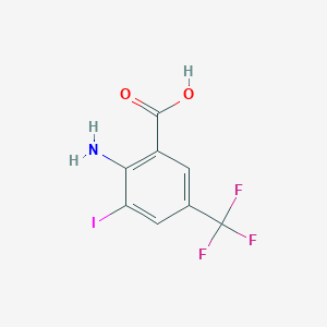 molecular formula C8H5F3INO2 B12334874 2-Amino-3-iodo-5-(trifluoromethyl)benzoic acid CAS No. 1427501-94-7