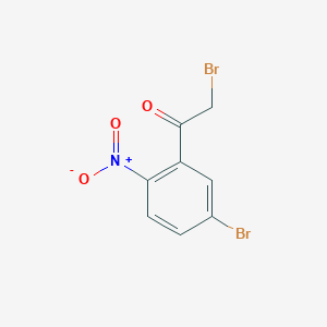 molecular formula C8H5Br2NO3 B12334896 2-Bromo-1-(5-bromo-2-nitrophenyl)ethanone 