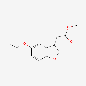 molecular formula C13H16O4 B12335049 Methyl 5-Ethoxy-2,3-dihydrobenzofuran-3-acetate CAS No. 2070896-63-6