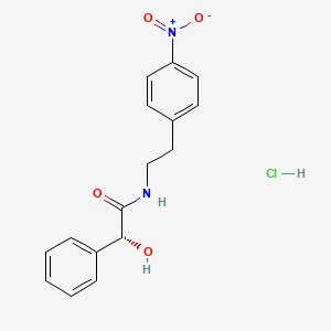 molecular formula C16H17ClN2O4 B12335092 N-[2-(4-Nitro-phenyl)-ethyl]-2-hydroxy-2-phenyl-acetamide Hydrochloride 